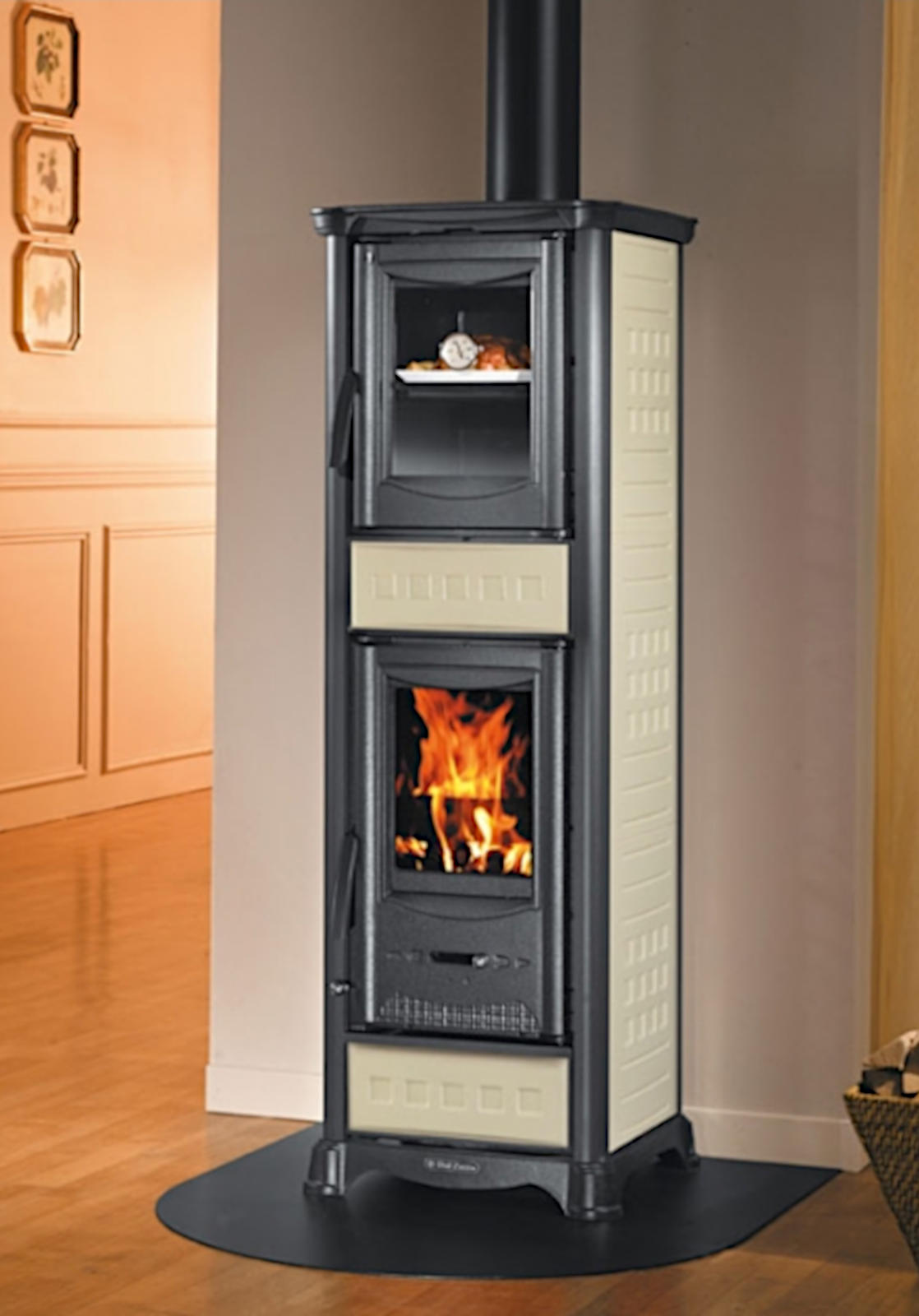 Stufa-a-legna-Ombretta-con-forno-6,7kW